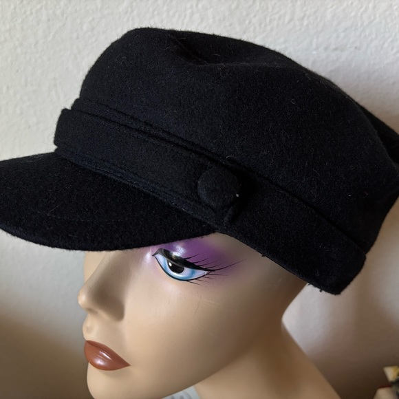 Preston & York Womens Black Wool Newsboy Cap - Like New - Picture 7 of 9